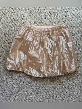 Crewcuts Metallic Bubble Skirt - Champagne Gold | girls 8